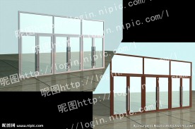 白钢门效果图