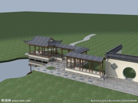廊亭3D模型