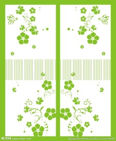 时尚花卉移门