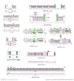大院门口墙设计施工图