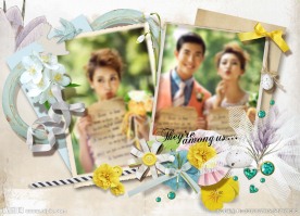 婚礼背板 婚纱照模板