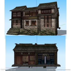 江南民居建筑草图大师SU模型
