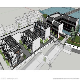 中式SketchUp别墅模型