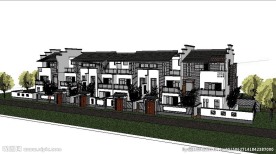徽派中式建筑草图大师SU模型