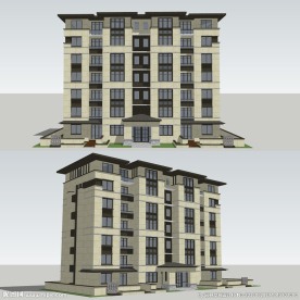 精细新中式赖特风格低层住宅模型