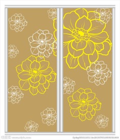 花朵移门图案