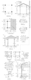 公园亭子建筑CAD图
