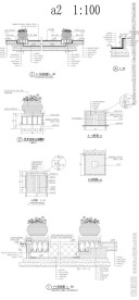 柱墩花钵水池CAD图