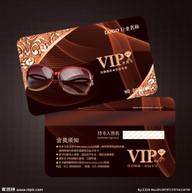 眼镜会员卡图片