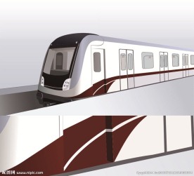地铁列车矢量图