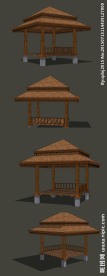 柬埔寨风格亭子SU模型设计