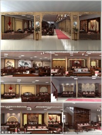 红木家具卖场效果