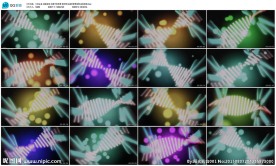 动感节奏菱形转动LED背景视频