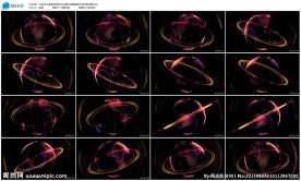 科技新闻地球红色led晚会背景