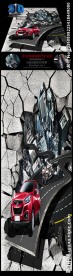 车展3D立体地画