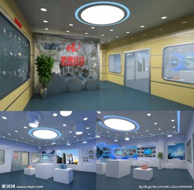 企业展厅设计效果图图片