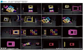 节奏方块歌曲led背景视频