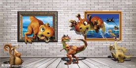 3D恐龙立体画图片