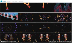 抽象卡通印象派酒吧vj背景素材