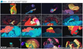 抽象水彩人物动画酒吧vj背景素