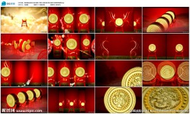 喜庆水鼓鼓舞中国风民族风格视频