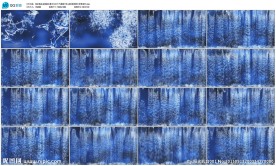 水瀑布水柱震撼开场LED视频