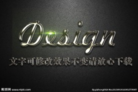 网格纹理效果3D立体字