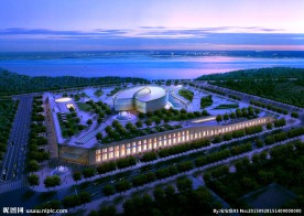 综合楼体效果图（精细分层）