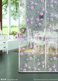花影  粉色花  隔断