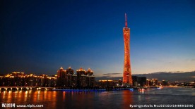 广州塔夜景延时