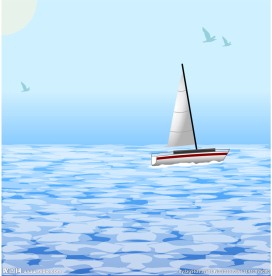 帆船无框画