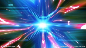 超赞光线放射红飘带动感led