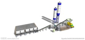 水稳拌和站稳定土厂拌拌合站模型