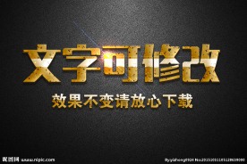 饼干纹理效果3D立体字