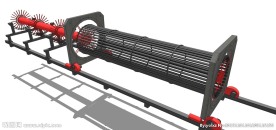 钢筋笼滚焊机钢筋场SU模型