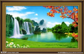 风景画流水生财