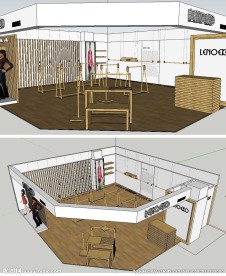 专卖店室内草图大师SU模型