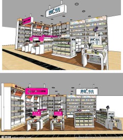 毛巾专卖店草图大师SU模型