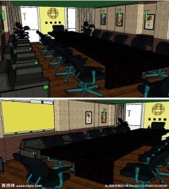 会议室室内草图大师SU模型