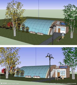 农家乐大棚建筑草图大师SU模型