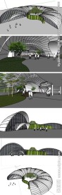 玉环温室建筑草图大师SU模型