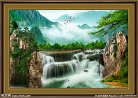 高山流水 财源滚滚
