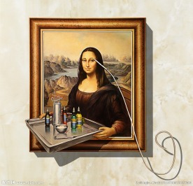 蒙娜丽莎化妆3D画