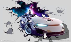 钢铁侠开车撞墙