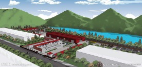 预制场钢筋场项目经理部驻地模型