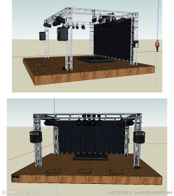 舞台舞美场景草图大师模型