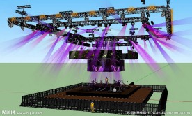 舞台舞美场景草图大师模型