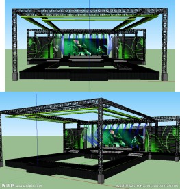舞台舞美场景草图大师模型