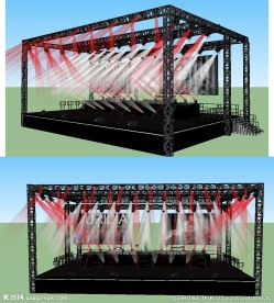 舞台舞美场景草图大师模型