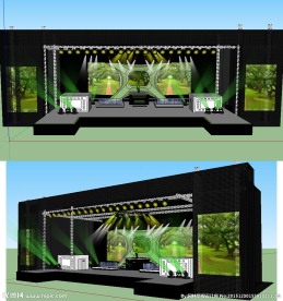 舞台舞美场景草图大师模型